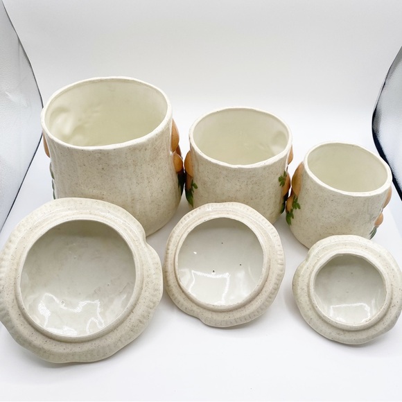 Mushroom Ceramic Canister Cookie Jar Set Snacks Adorable Vintage 3 Piece… - Picture 7 of 9